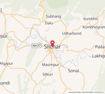 Map of Silchar, Assam