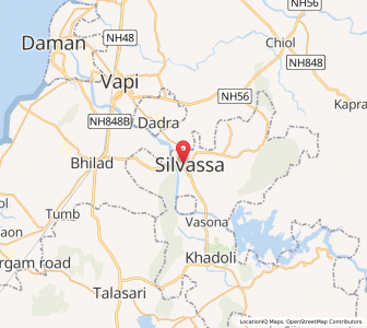 Map of Silvassa, Dadra and Nagar Haveli