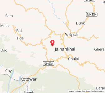 Map of Sim, Uttarakhand