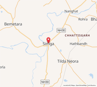 Map of Simga, Chhattisgarh