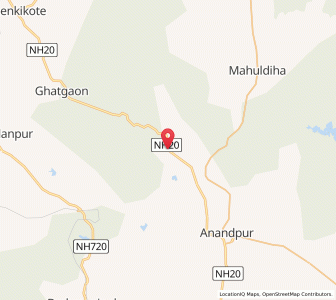 Map of Simria, Odisha