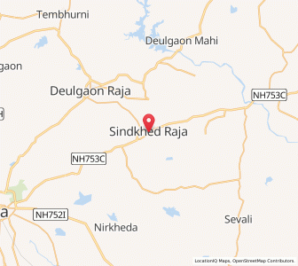 Map of Sindkhed, Maharashtra