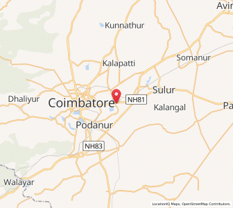 Map of Singanallur, Tamil Nadu