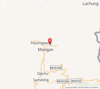 Map of Singhik, Sikkim