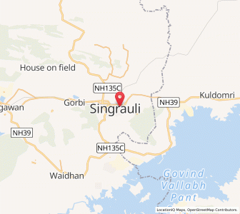 Map of Singrauli, Madhya Pradesh