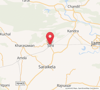 Map of Sini, Jharkhand