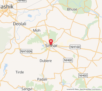 Map of Sinnar, Maharashtra