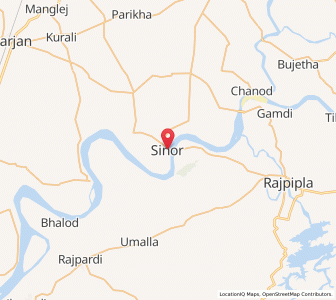 Map of Sinor, Gujarat
