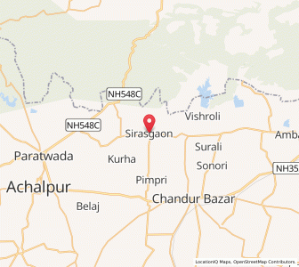 Map of Sirasgaon, Maharashtra
