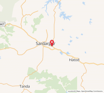 Map of Sirdarpore, Madhya Pradesh
