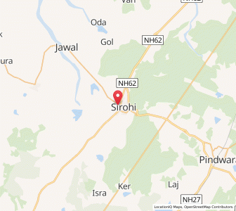Map of Sirohi, Rajasthan
