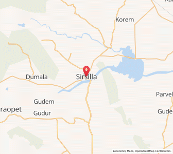 Map of Sirsilla, Andhra Pradesh