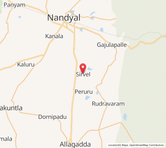 Map of Sirvel, Andhra Pradesh