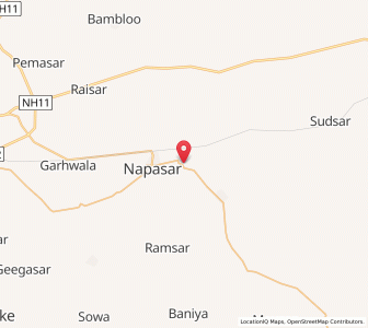 Map of Sital, Rajasthan