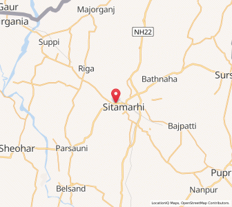 Map of Sitamarhi, Bihar
