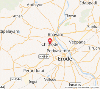 Map of Sittodu, Tamil Nadu