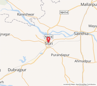 Map of Siuri, West Bengal