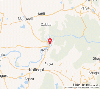 Map of Sivasamudram, Karnataka