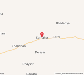 Map of Sodakor, Rajasthan