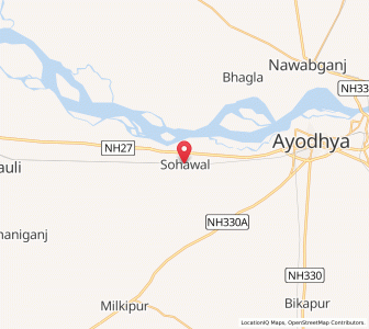 Map of Sohwal, Uttar Pradesh