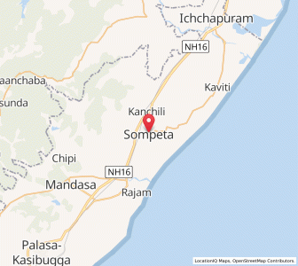 Map of Sompeta, Andhra Pradesh
