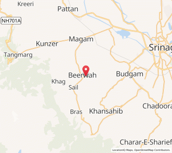 Map of Sonapah, Kashmir