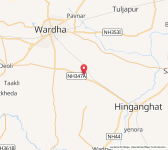 Map of Sonegaon, Maharashtra