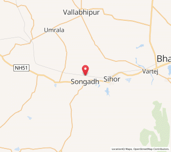 Map of Songarh, Gujarat
