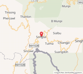 Map of Songchal, Manipur