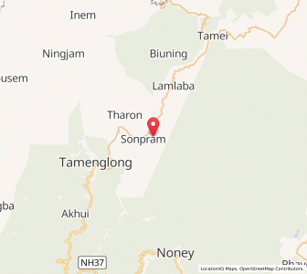 Map of Sonparam, Manipur