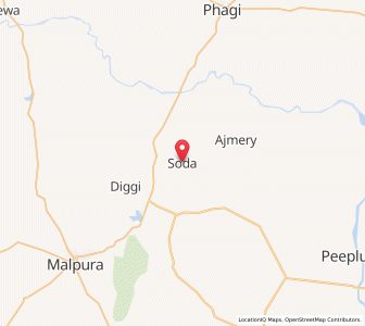 Map of Sora, Rajasthan