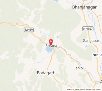 Map of Sorada, Odisha