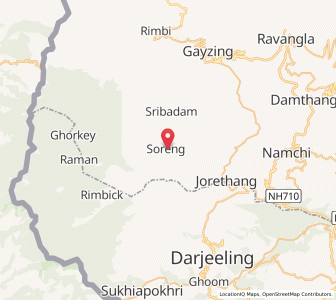 Map of Soreng, Sikkim