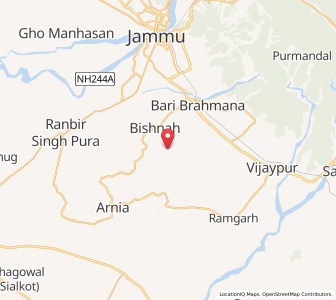 Map of Sri Paratapsinghpura, Kashmir