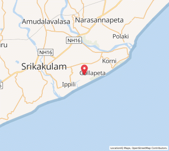 Map of Srikurmam, Andhra Pradesh