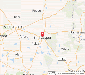 Map of Srinivaspur, Karnataka