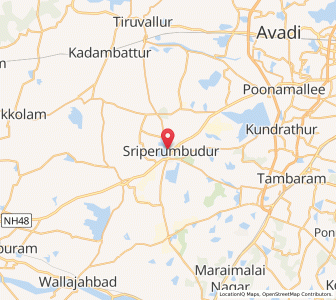 Map of Sriperumbudur, Tamil Nadu