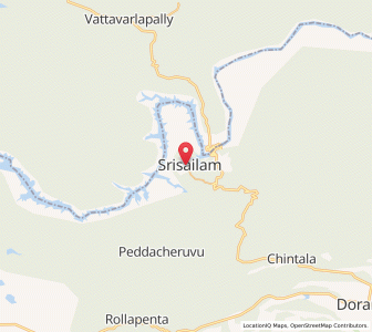 Map of Srīsailain, Andhra Pradesh