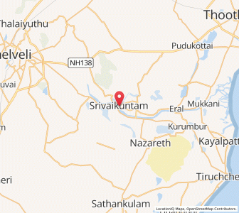 Map of Srivaikuntam, Tamil Nadu