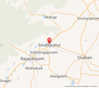 Map of Srivilliputhur, Tamil Nadu