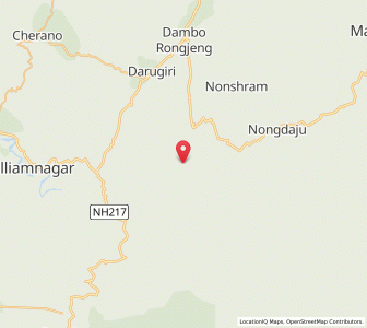 Map of Suanggiri, Meghalaya