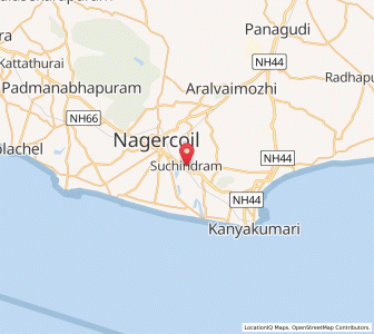 Map of Suchindram, Tamil Nadu
