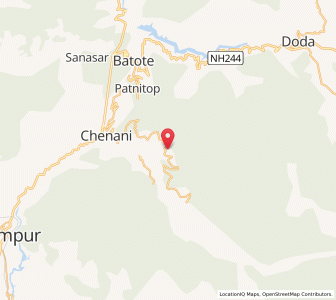 Map of Sud Mahadev, Kashmir