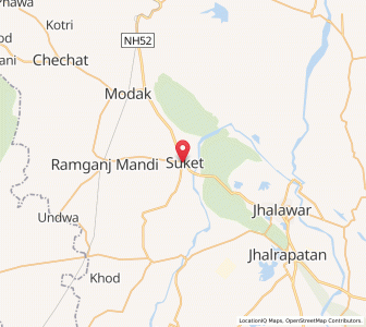 Map of Suket, Rajasthan