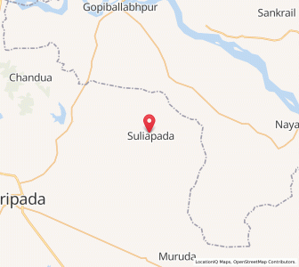 Map of Suliapada, Odisha