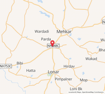 Map of Sultanpur, Maharashtra