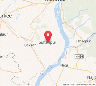 Map of Sultanpur, Uttarakhand