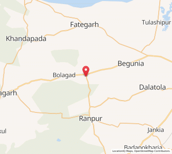 Map of Sunakhala, Odisha