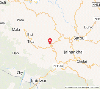 Map of Sundal, Uttarakhand