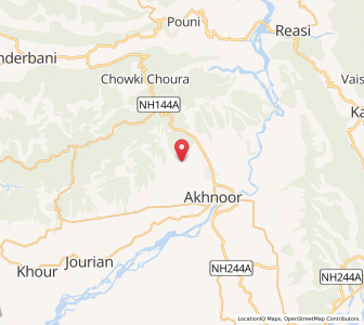 Map of Sungal, Kashmir